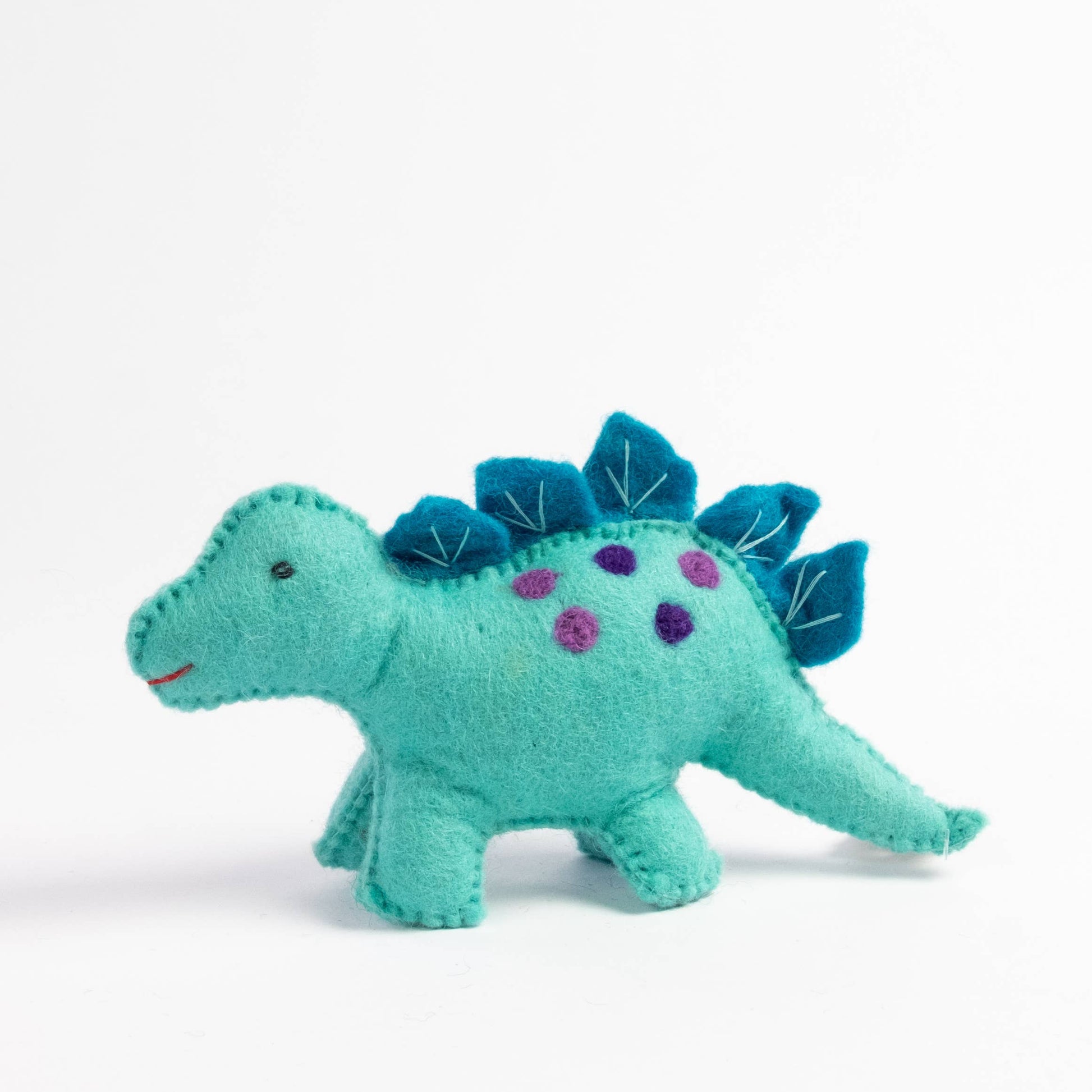 Felt Dinosaur Baby Blue Stegosaurus - The Winding Road - Bambam Kids Toys 
