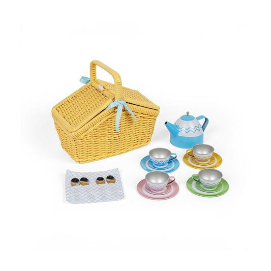 Bigjigs Toys Wood Picnic Set In Basket