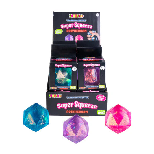 Smoosho's Super Squeeze Polyhedron Sparkling Glitter