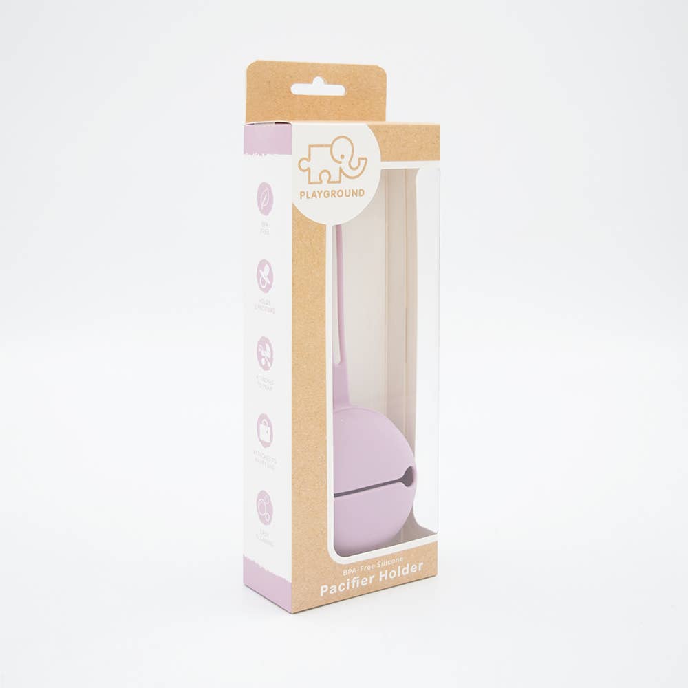 Living Textiles - Silicone Pacifier Case - Lavender