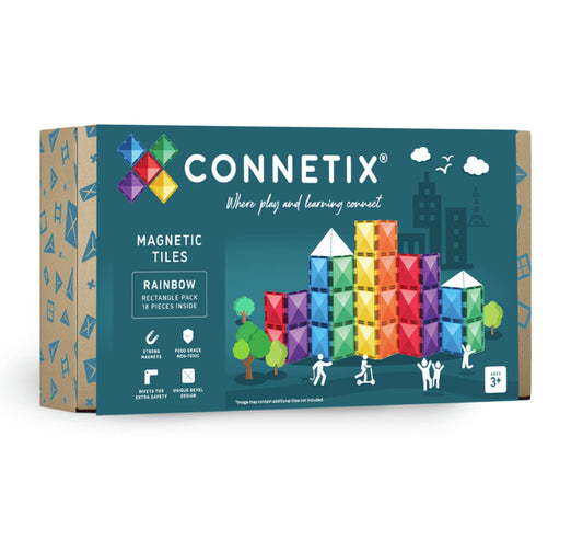 Connetix Rainbow Rectangle Pack 18 pc