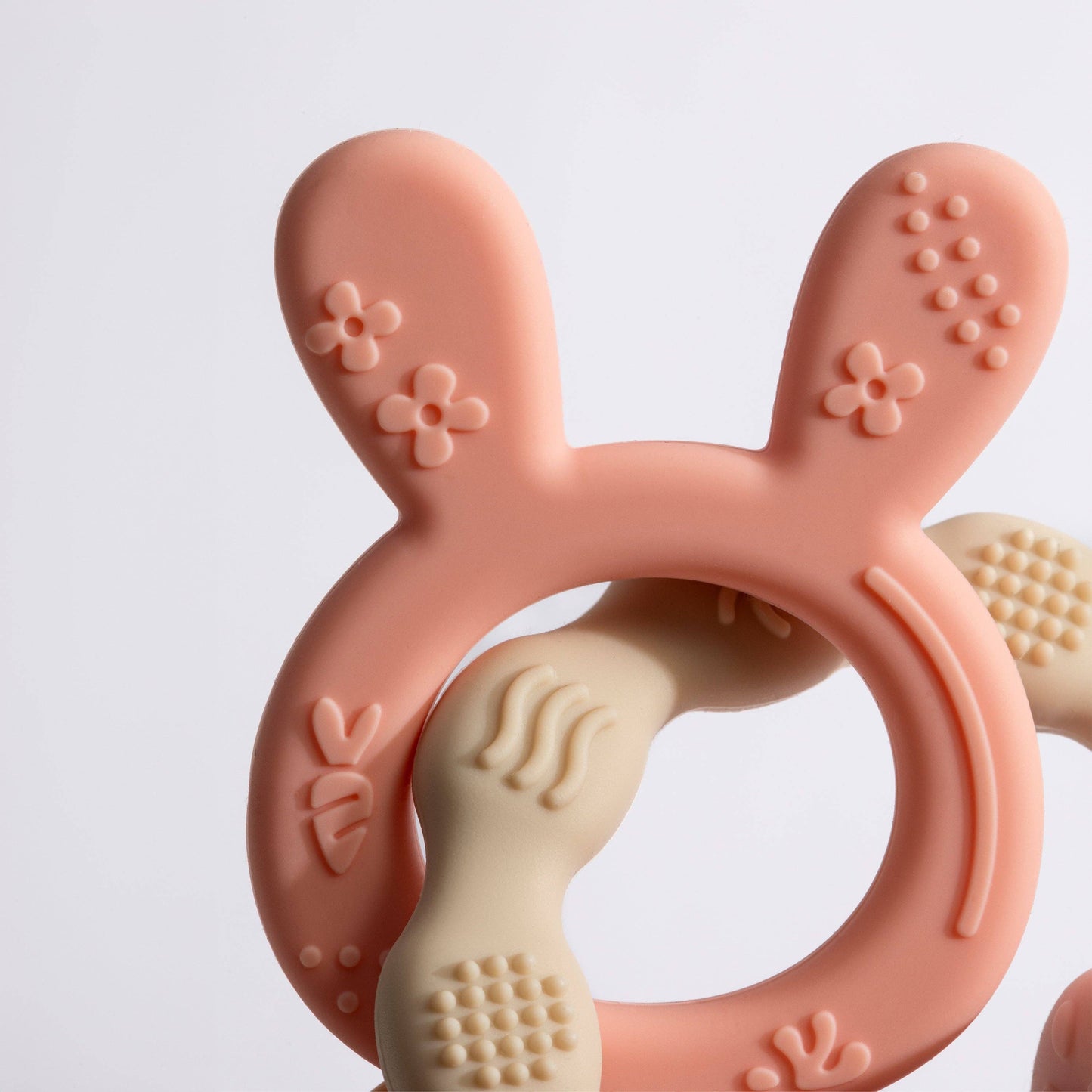 Living Textiles - Silicone Bunny Teether - Pink