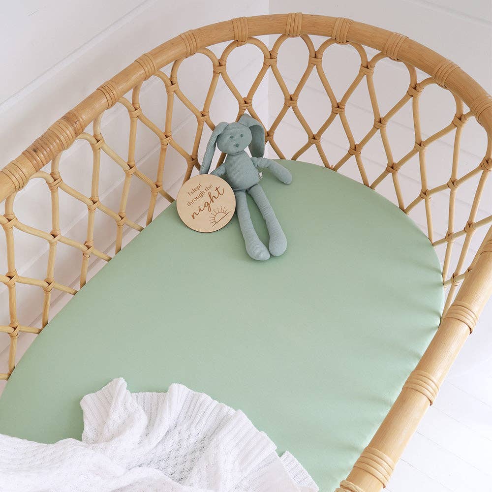 Snuggle Hunny - Mint Organic Bassinet Sheet / Change Pad Cover - Bambam Kids Toys 