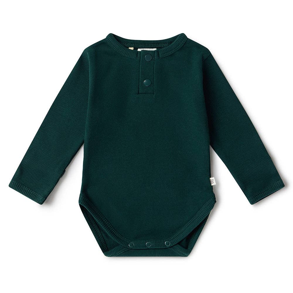 Snuggle Hunny - Emerald Long Sleeve Organic Bodysuit
