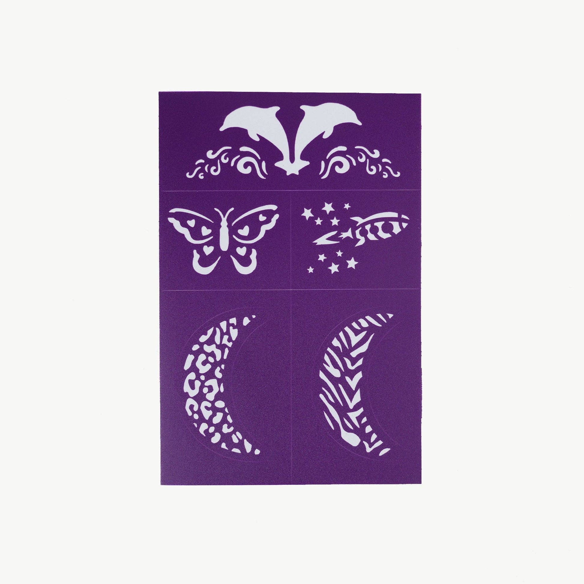 Oh Flossy - Oh Flossy Reusable Adhesive Face Paint & Makeup Stencils - Purple - Bambam Kids Toys 