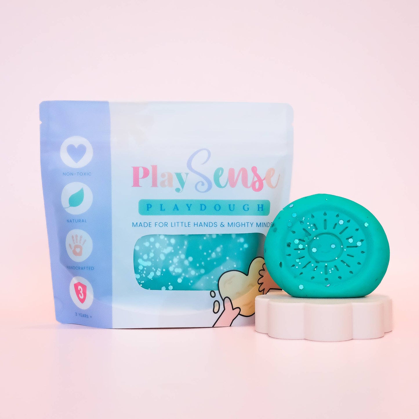 Play Sense - Play Sense Dough | Glitter Teal | Sour Lolly Scented