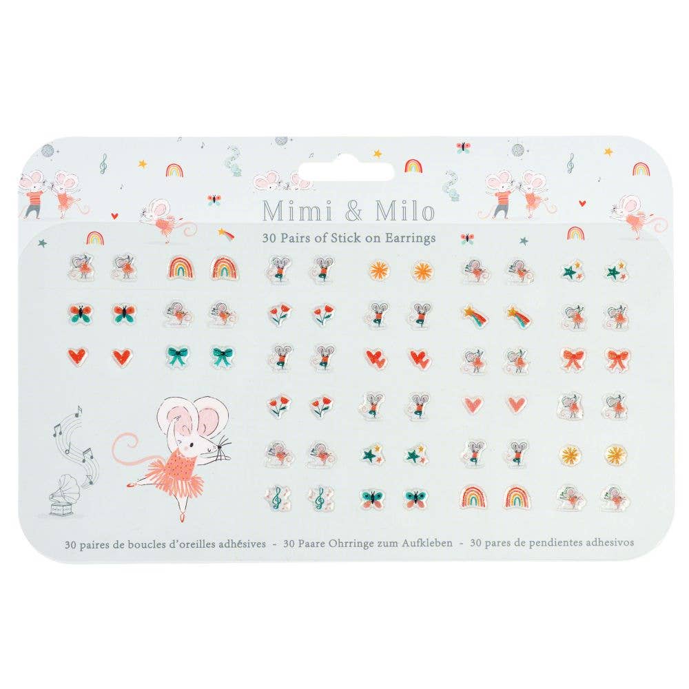 Stick on Earrings - Mimi and Milo - Rex London