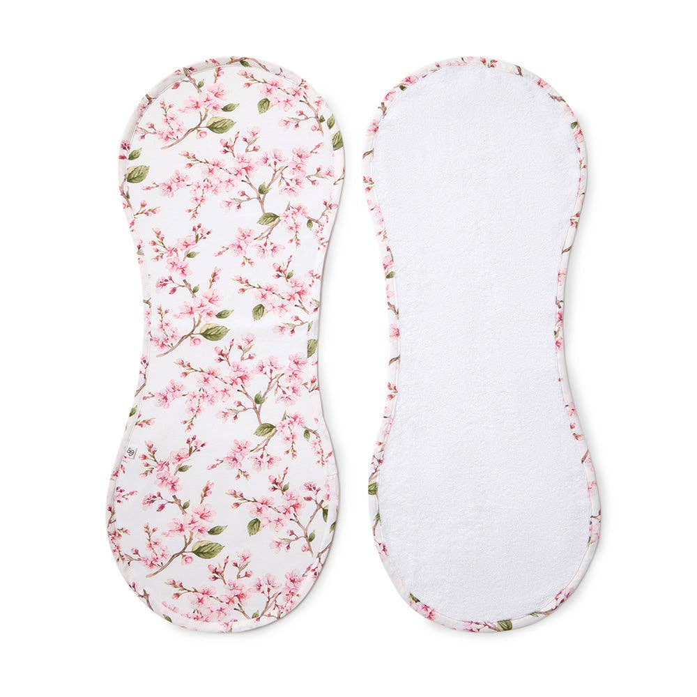Snuggle Hunny - Cherry Blossom Organic Cotton Burp Cloth