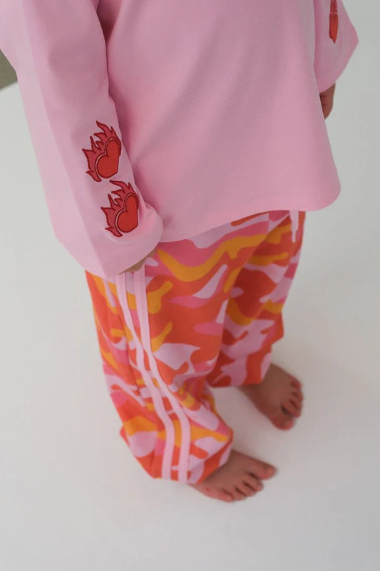 Flaming Hearts L/S | Pink