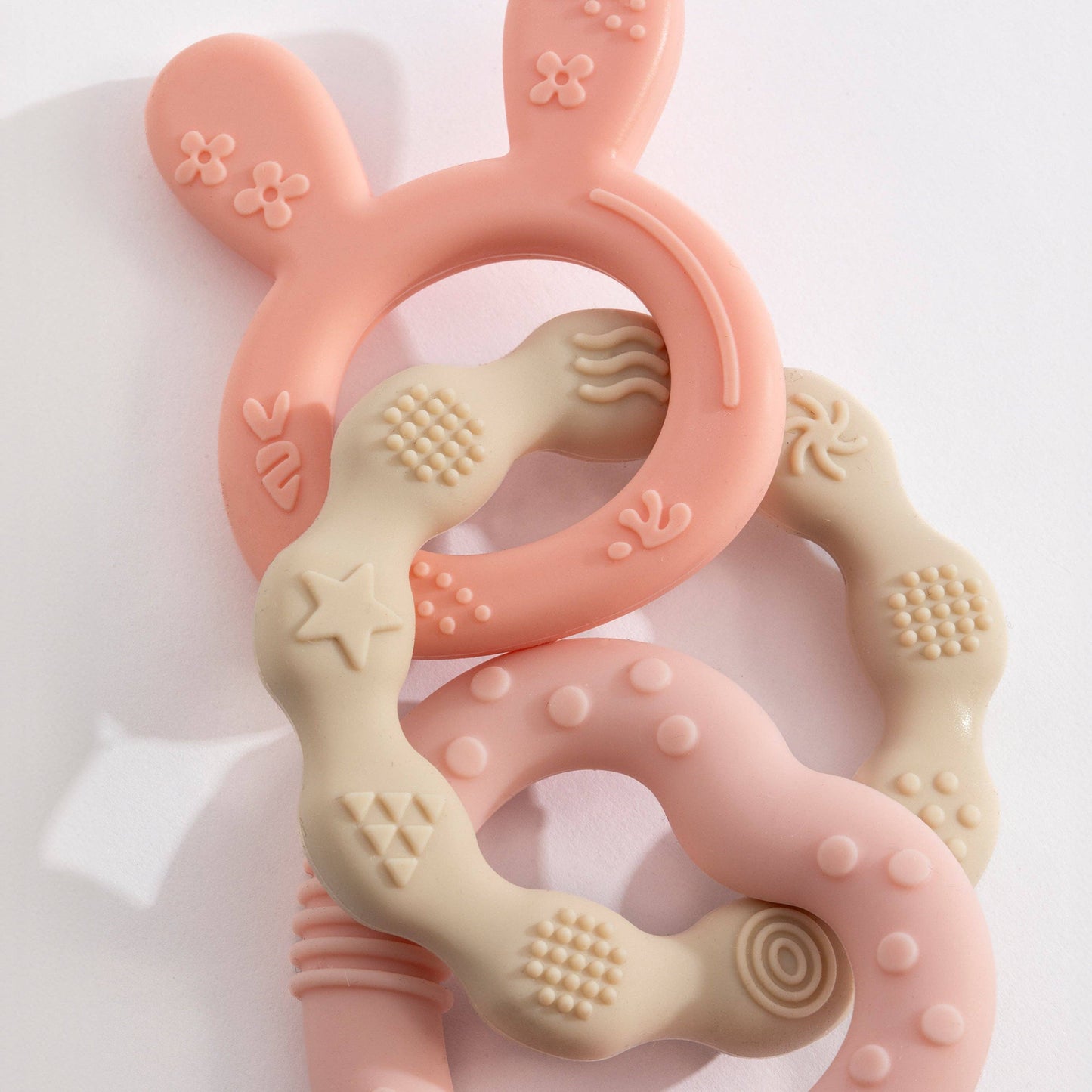 Living Textiles - Silicone Bunny Teether - Pink
