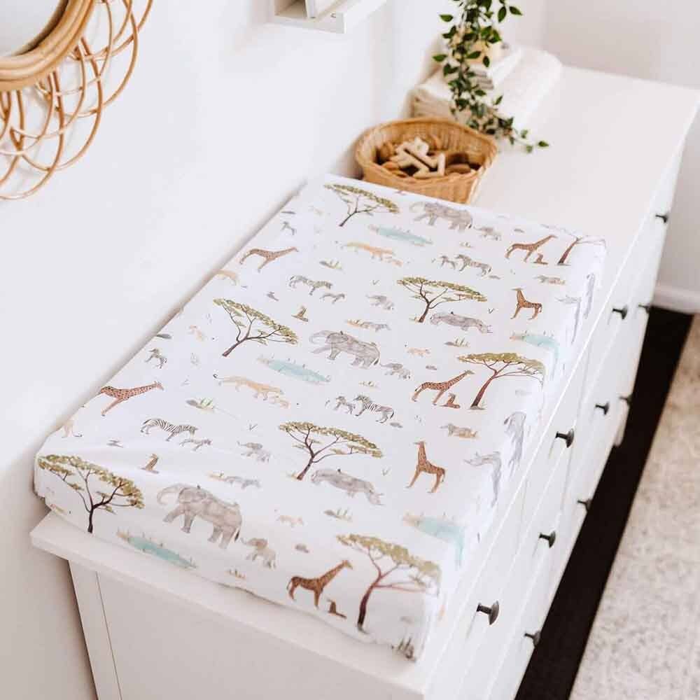 Snuggle Hunny - Safari Bassinet Sheet / Change Pad Cover