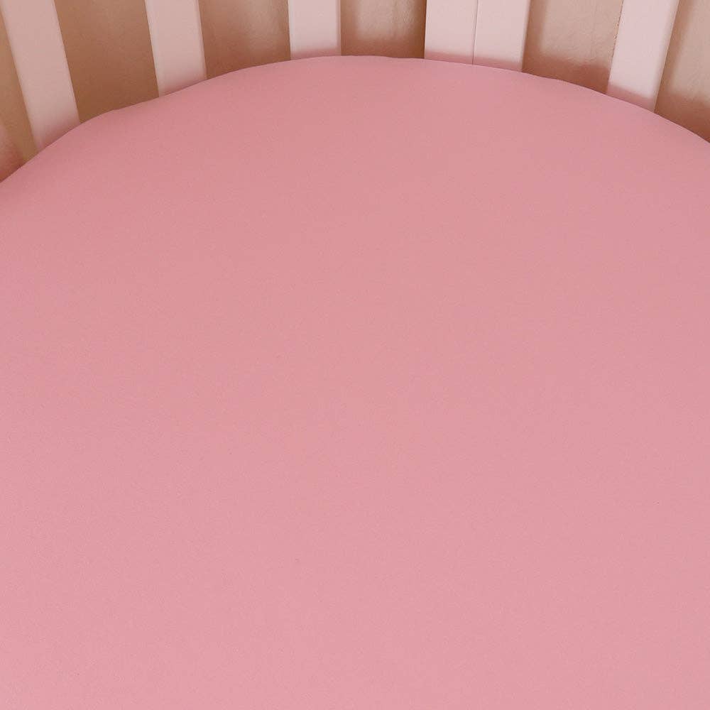 Snuggle Hunny - Bubblegum Organic Fitted Cot Sheet - Bambam Kids Toys 
