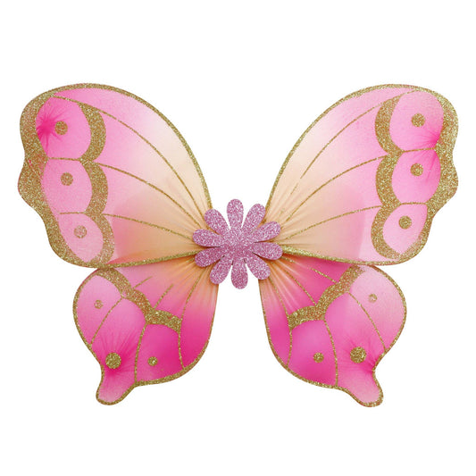 Pink Poppy - Sunset Butterfly Wire Wings