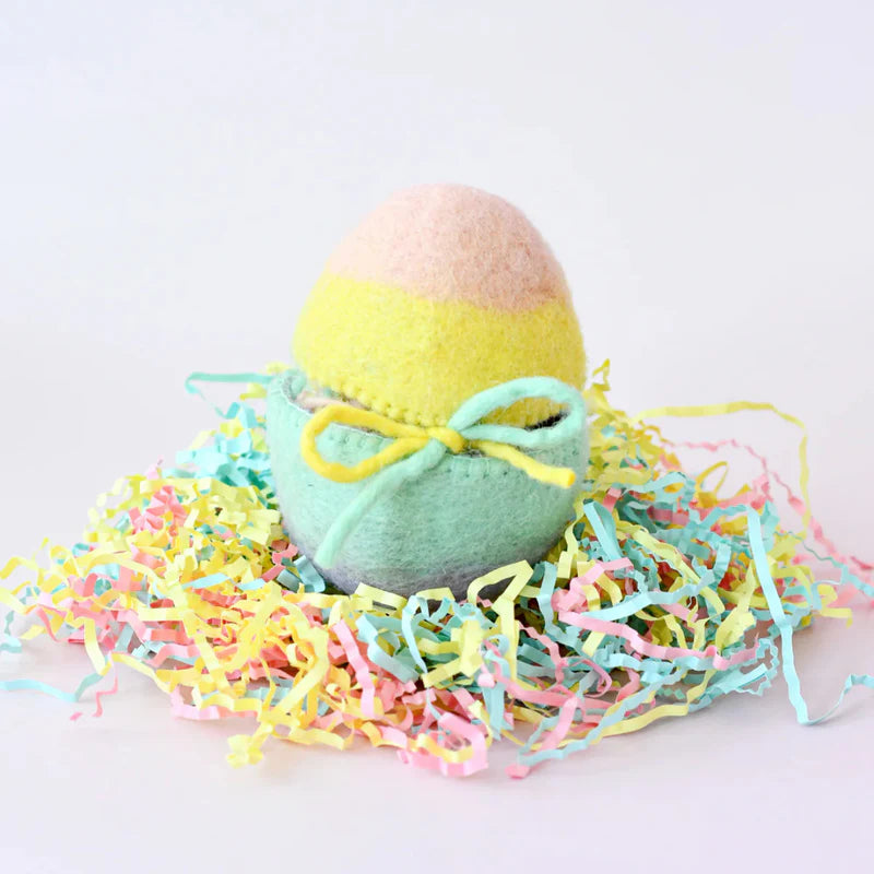 Felt Surprise Egg with Unicorn Puppy inside