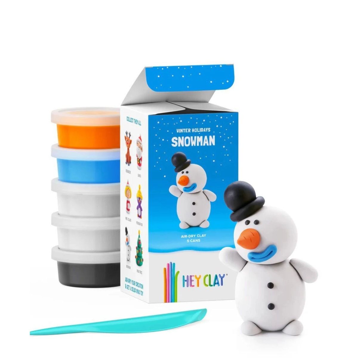 Hey Clay Winter Holidays individual characters