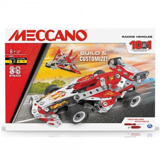 Meccano Masters 10 in 1 Model Set - Racing Vehicles