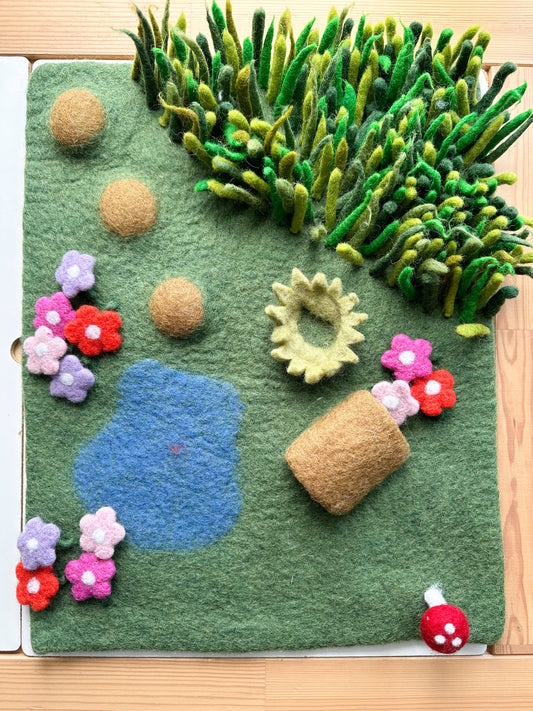 Felted Backyard Bug Play Mat (Mat Only) - Sewing Seeds Play