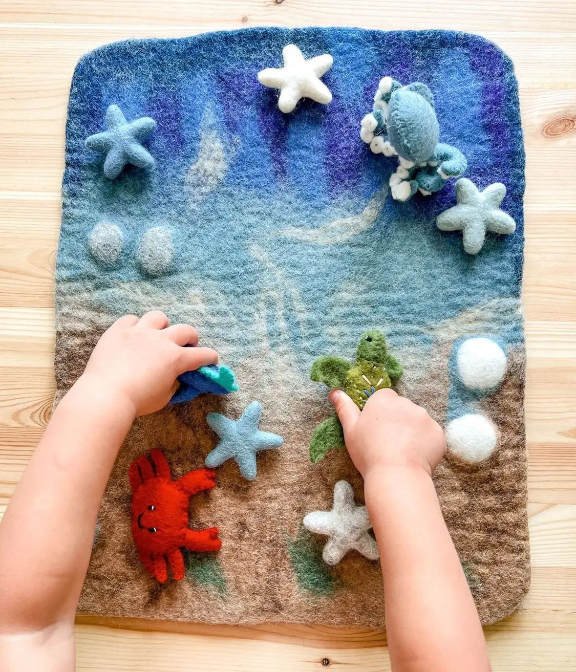 Felted Ocean Play Mat (Mat Only) - Sewing Seeds Play