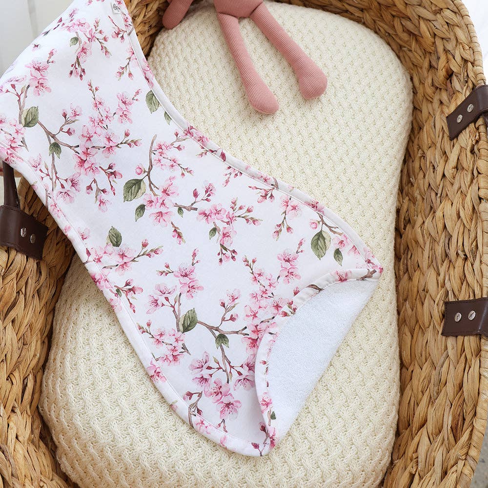 Snuggle Hunny - Cherry Blossom Organic Cotton Burp Cloth