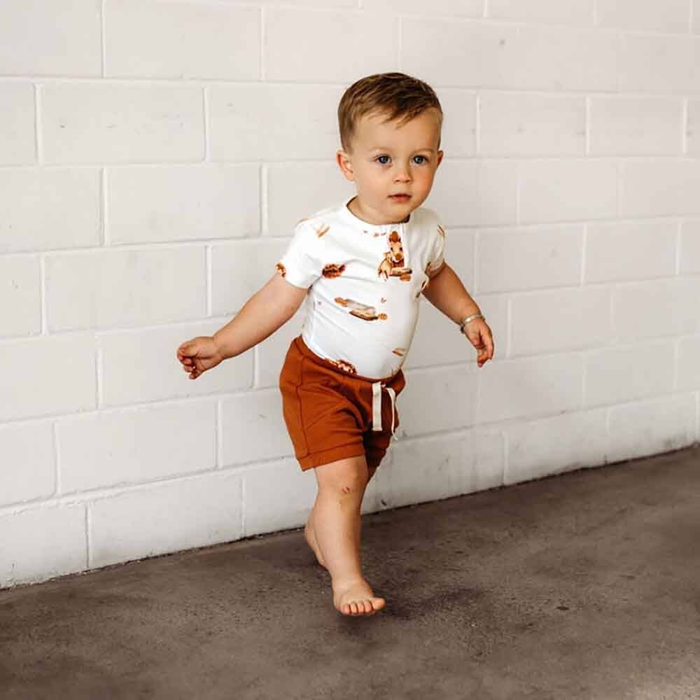 Snuggle Hunny - Lion Short Sleeve Organic Bodysuit
