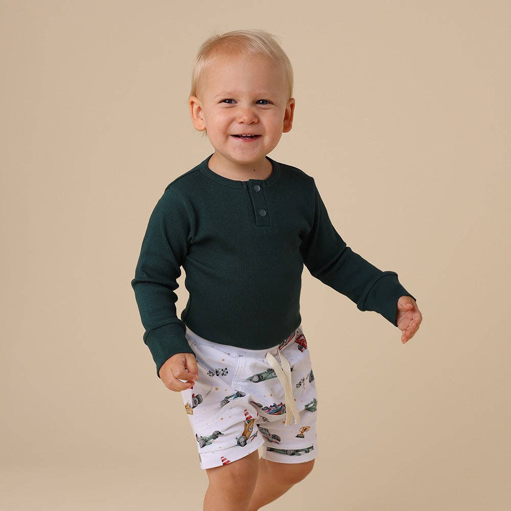 Snuggle Hunny - Emerald Long Sleeve Organic Bodysuit