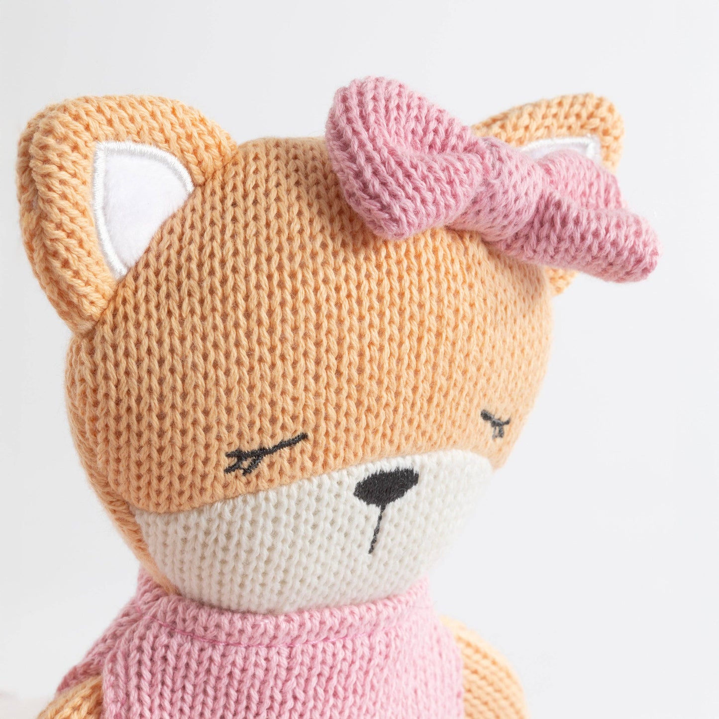 Knitted Animal Toy- Frankie the Fox - Bambam Kids Toys 