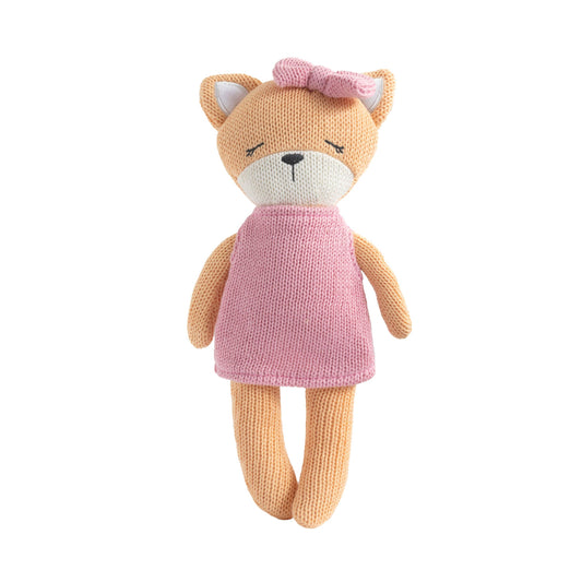 Knitted Animal Toy- Frankie the Fox - Bambam Kids Toys 