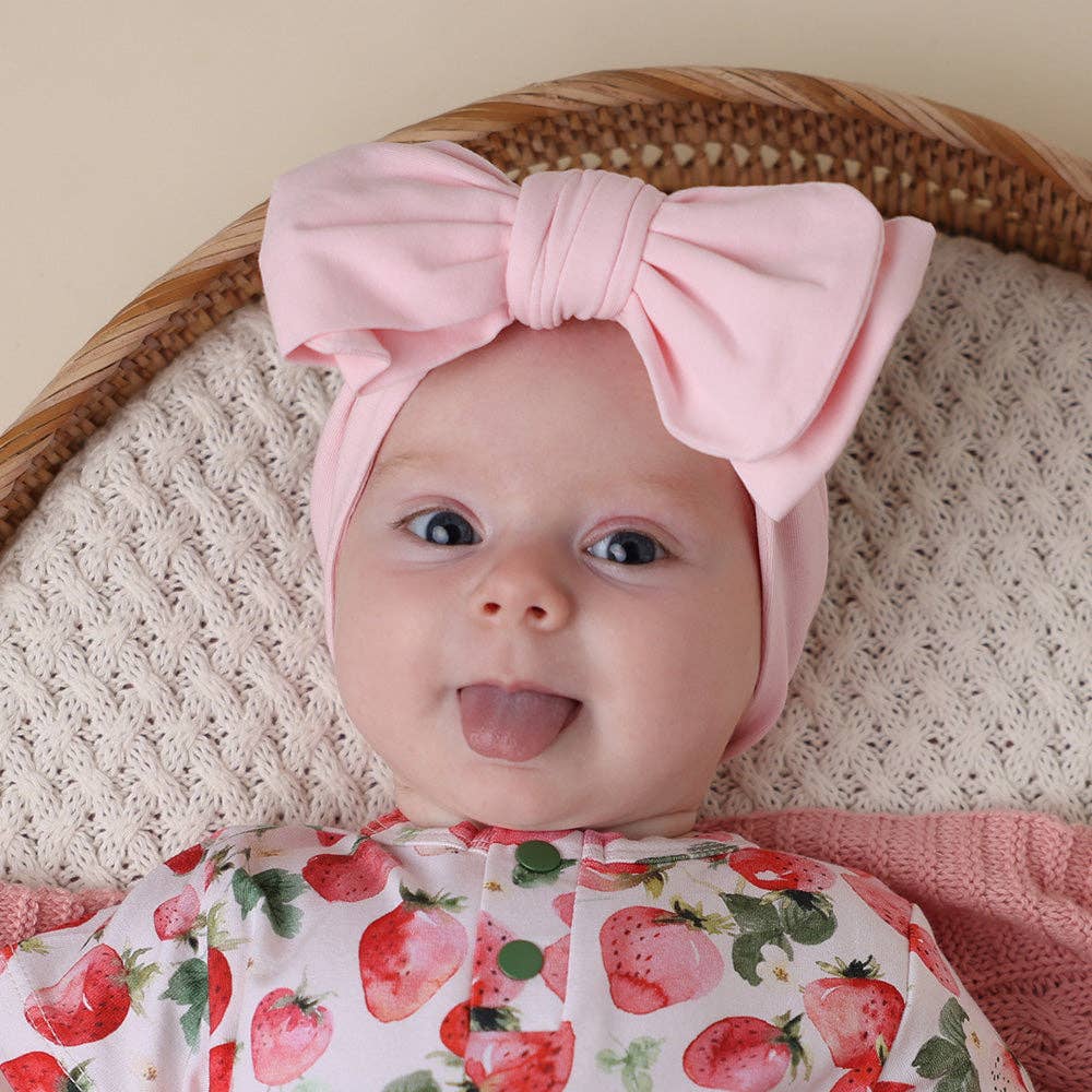 Snuggle Hunny - Baby Pink Organic Oversized Bow