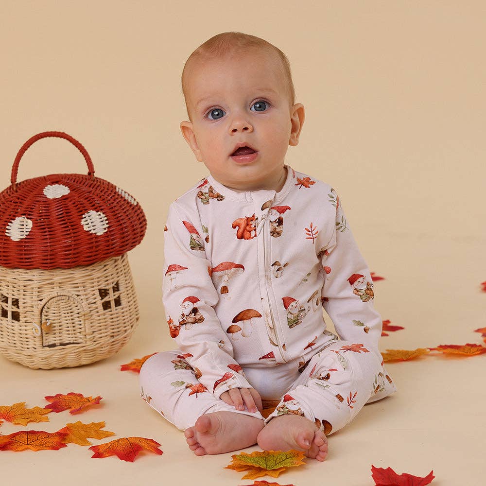 Snuggle Hunny - Gnomes Organic Snugglesuit Convertible Romper