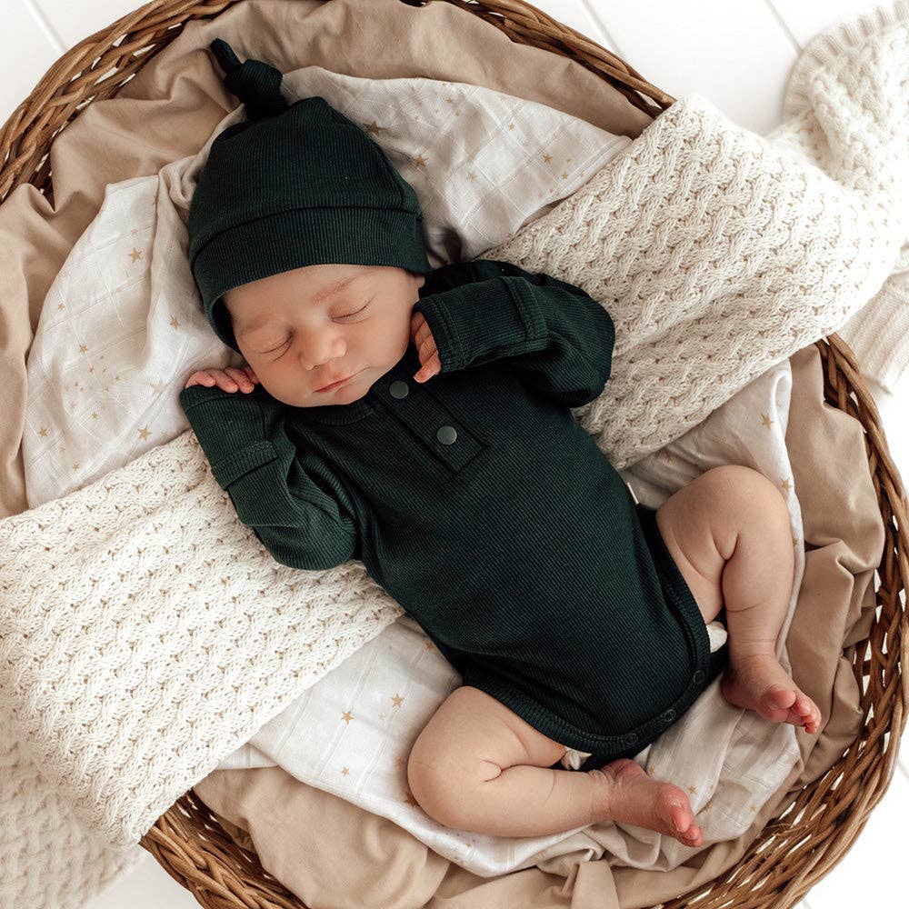 Snuggle Hunny - Emerald Long Sleeve Organic Bodysuit