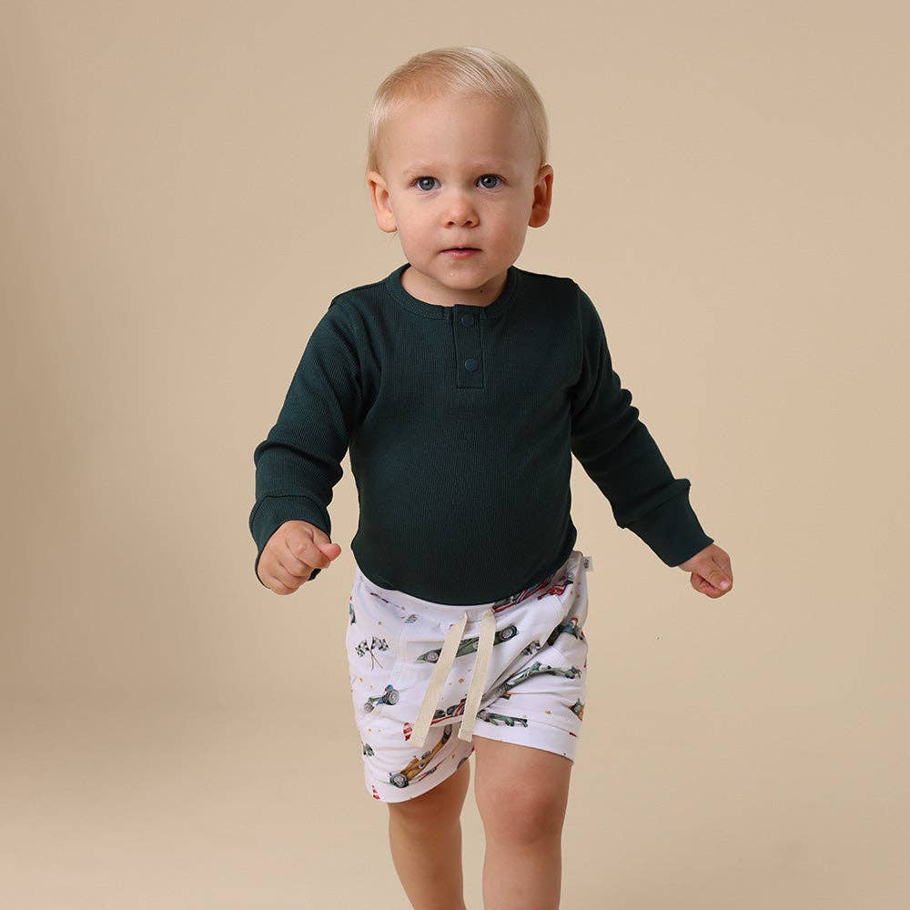 Snuggle Hunny - Emerald Long Sleeve Organic Bodysuit