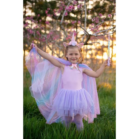Rainbow Unicorn Cape & Headband - Size 4-6