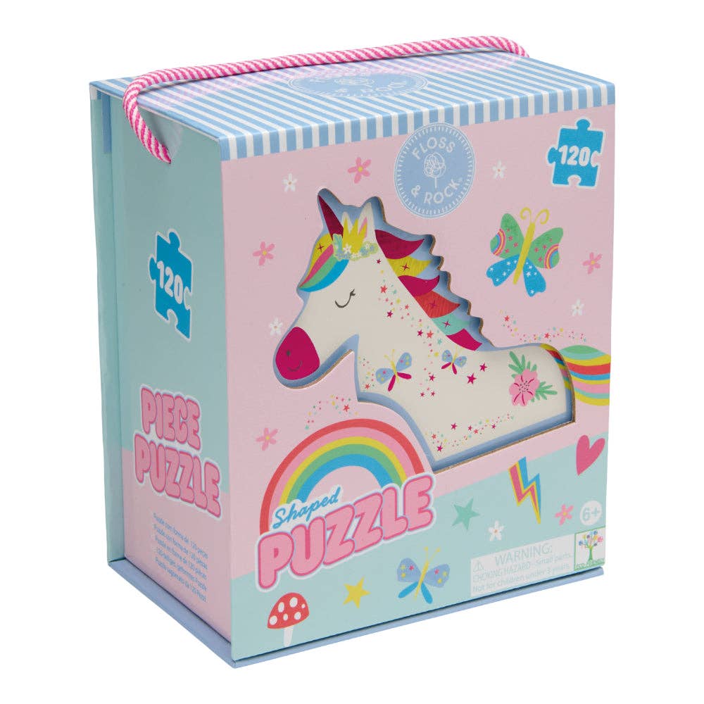 Floss & Rock 120 pc Shaped Jigsaw Puzzle - Rainbow Fairy