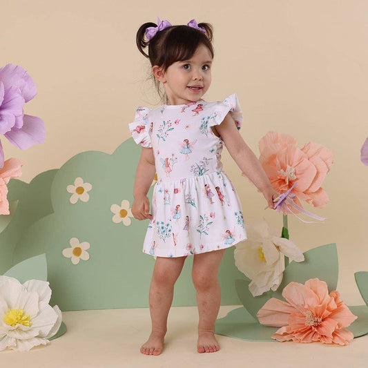 Snuggle Hunny - Fairy Garden Short Sleeve Organic Dress - Bambam Kids Toys 