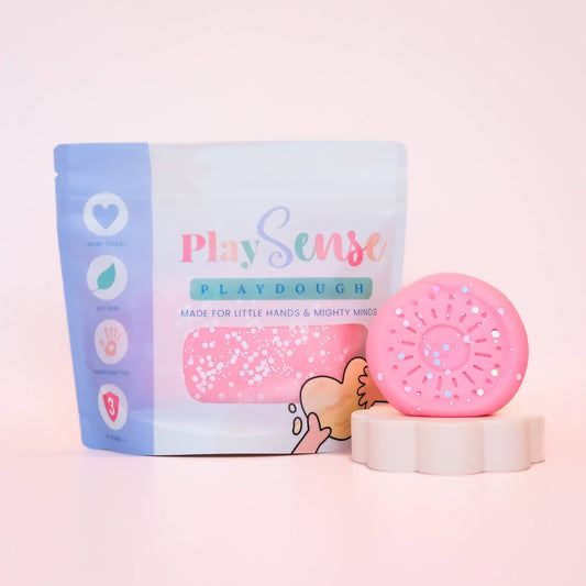 Play Sense - Play Sense Dough | Glitter Pastel Pink | Cotton Candy Scented