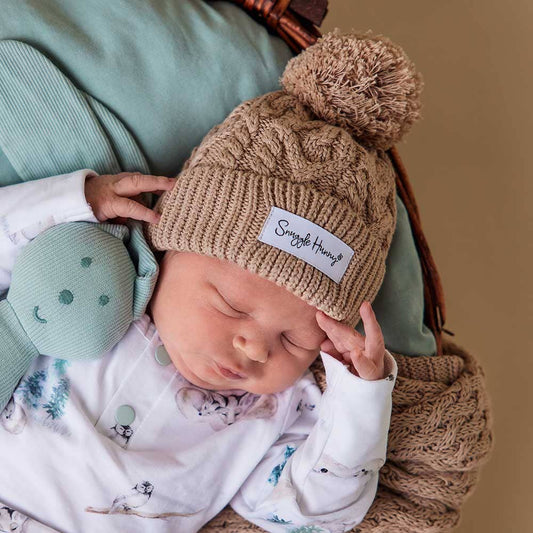 Snuggle Hunny - Hazelnut Organic Baby Knit Beanie