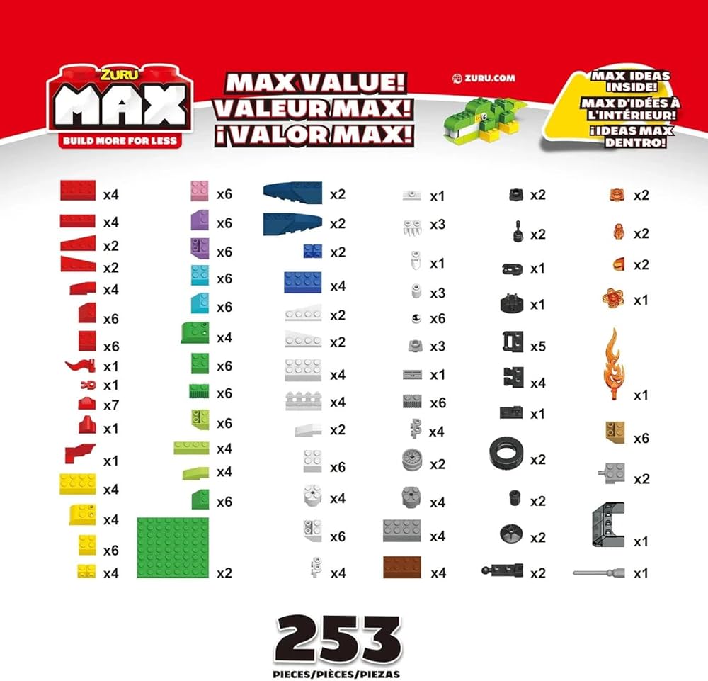 MAX Build Construction Value Tub 253 Bricks