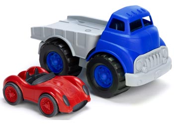 Flatbed Truck & Race Car