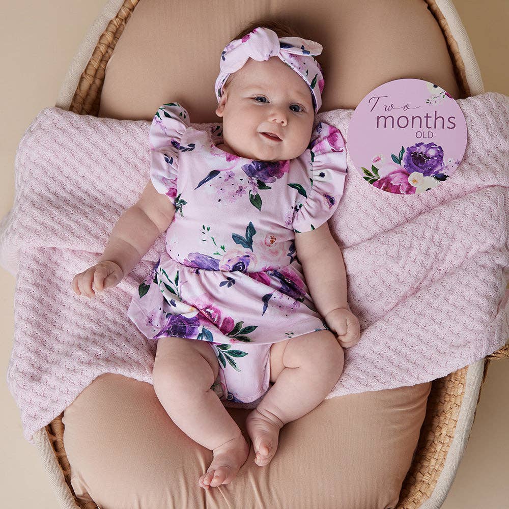 Snuggle Hunny - Floral Kiss Short Sleeve Organic Dress - Bambam Kids Toys 