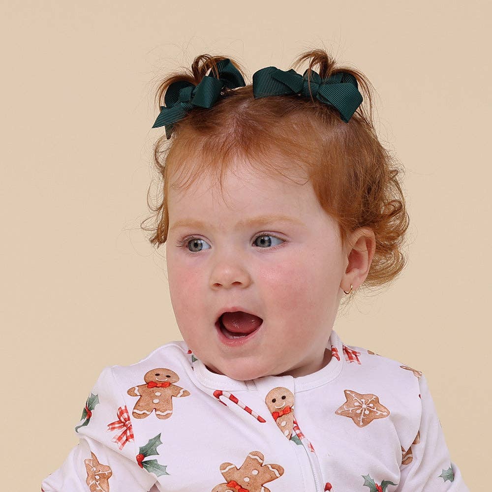 Snuggle Hunny - Pine Piggy Tail Hair Clips - Pair