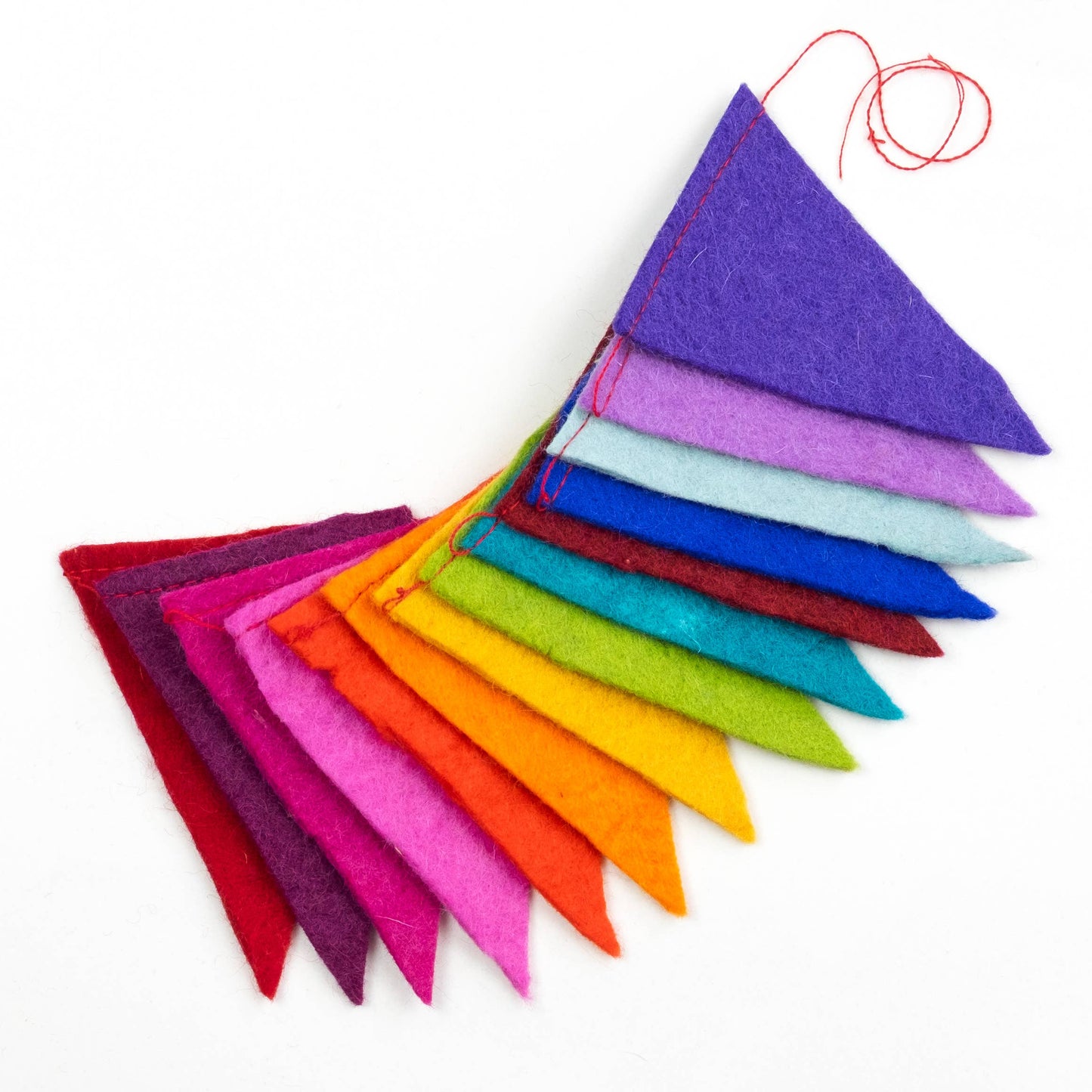 Felt Rainbow Flags Garland - The Winding Road