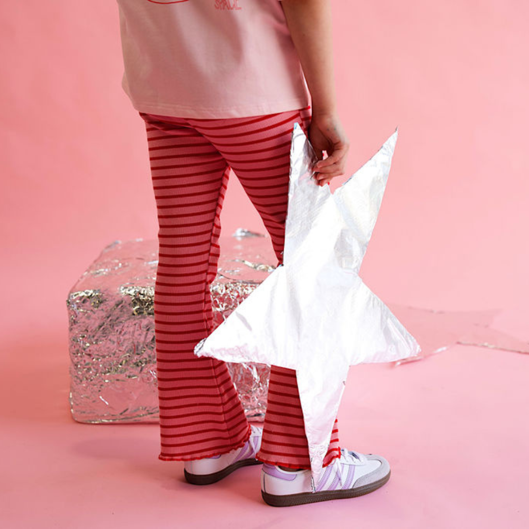 Golden Child - Golden Child Solar Flare Pants - Pink and red stripe
