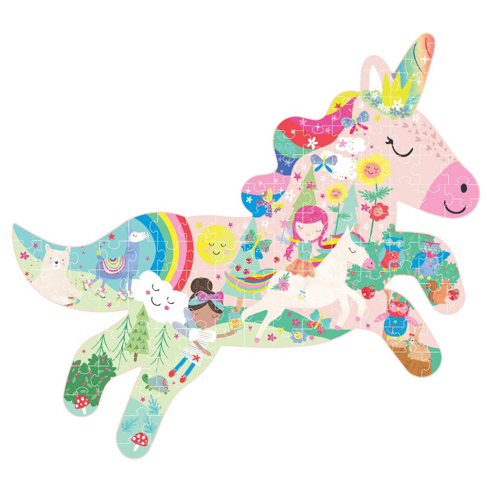 Floss & Rock 120 pc Shaped Jigsaw Puzzle - Rainbow Fairy