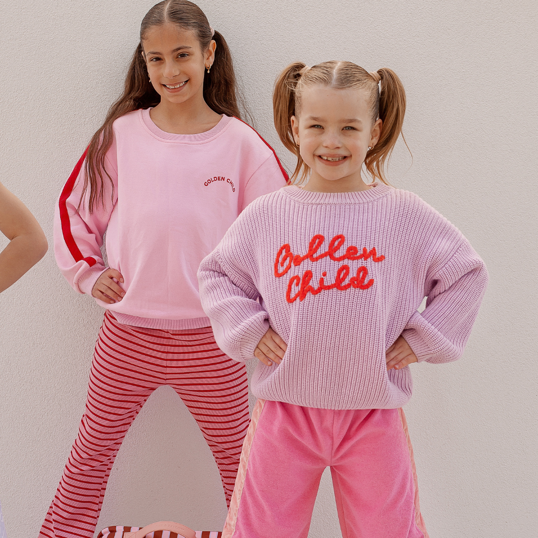 Golden Child - Golden Child Solar Flare Pants - Pink and red stripe