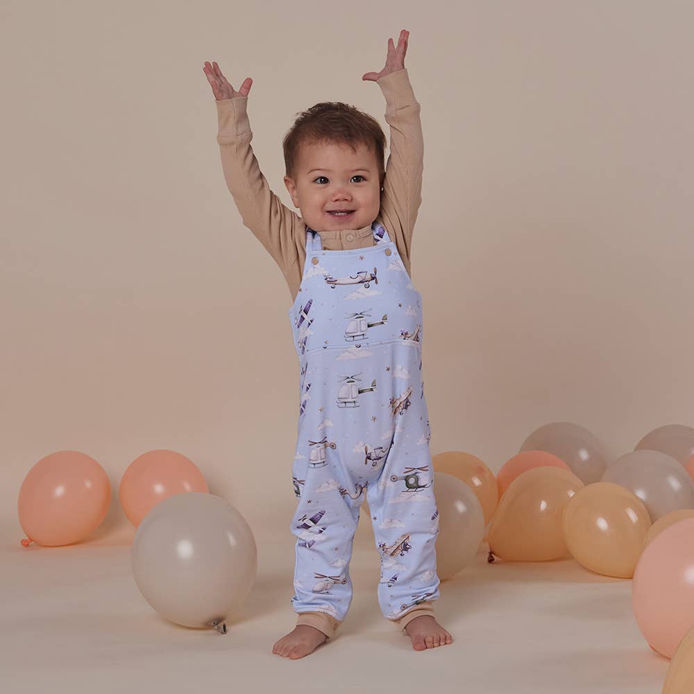 Snuggle Hunny - Taking Flight Organic Snuggle Overalls