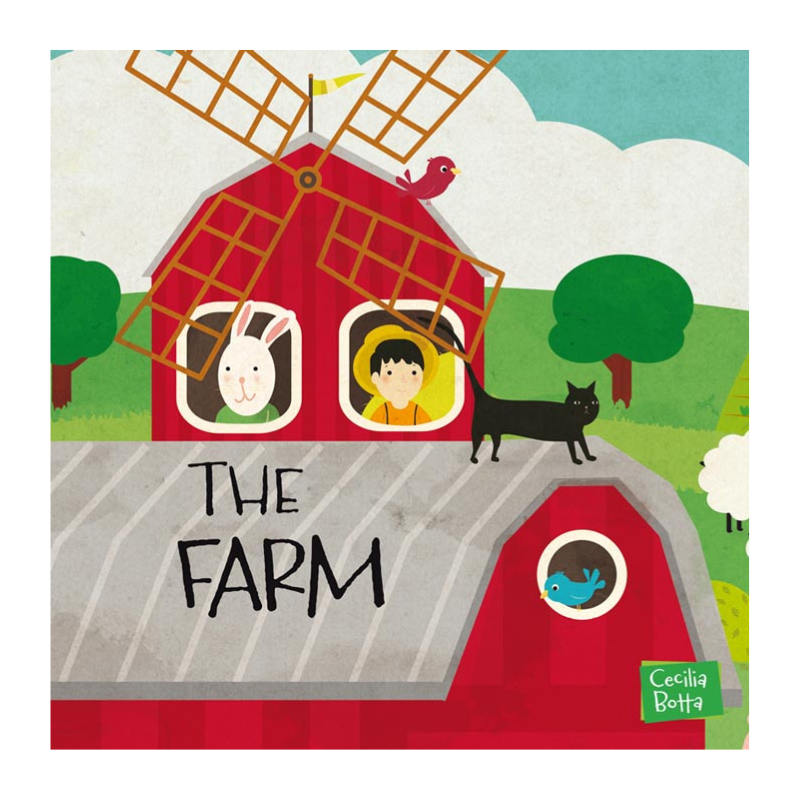 Sassi Book and Giant Puzzle - The Farm (30 pcs)