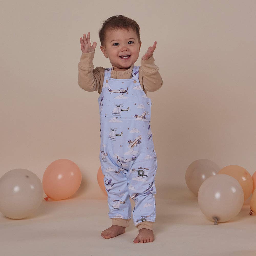 Snuggle Hunny - Taking Flight Organic Snuggle Overalls