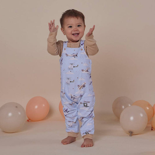 Snuggle Hunny - Taking Flight Organic Snuggle Overalls