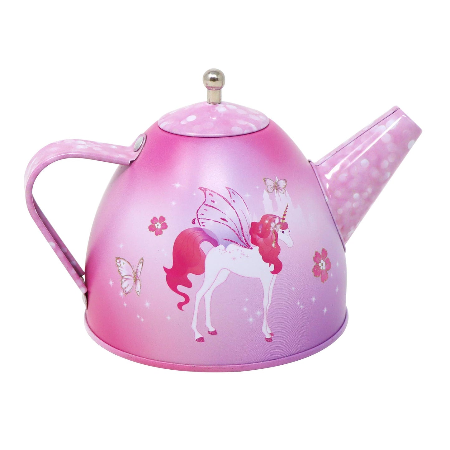 Pink Poppy - Unicorn Princess 15 Piece Tin Tea Set In Carry Case