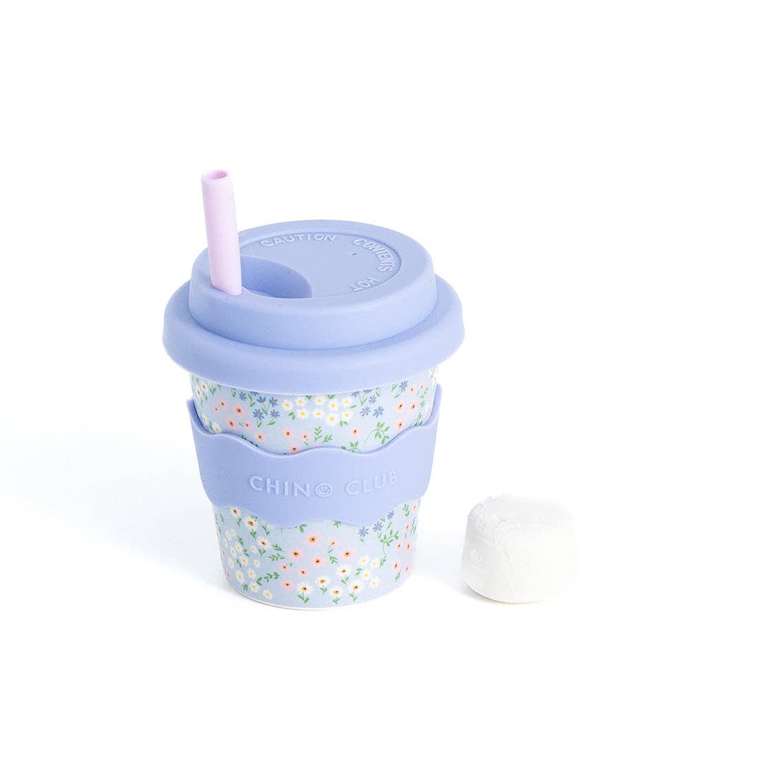 Chino Club - Blue Floral Cup 4oz - Bambam Kids Toys 